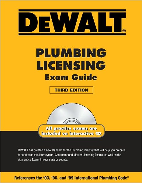 When you need to pass an apprentice, journeyman, contractor, or master licensing plumbing exam, the DEWALT PLUMBING LICENSING GUIDE, 3E is a great resource. This latest edition uses the same powerful formula that made previous editions so successful - an interactive CD that simulates actual exams and comprehensive content that contains over 500 practice questions. It also includes test-taking strategies, exam rules, as well as answer keys so you can get immediate feedback as you test your knowledge of the guide's key topics. Now updated to reflect the 2009 International Plumbing Code, you can expect a more current, more effective exam preparation than ever before.